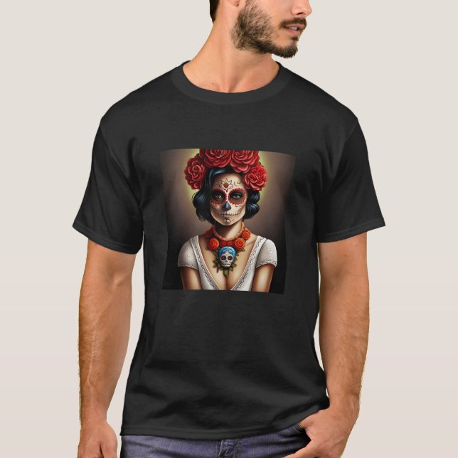 Sugar Skull Art T-Shirt (Vorderseite)