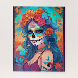 Sugar Skull Art - verschleierte Schönheit im pulsi
