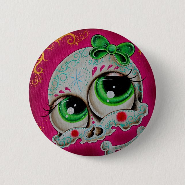 Sugar skull button (Vorderseite)