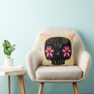 Sugar Skull Calaverita Tag der Toten Kissen