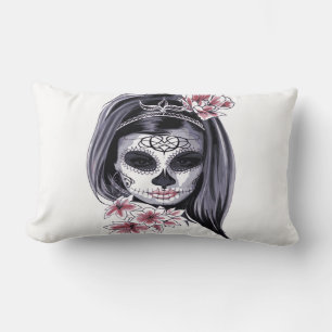 Sugar Skull Day of the Dead Día de Muertos Lendenkissen