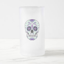 Sugar Skull Day of the Dead Día de Muertos Mattglas Bierglas