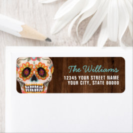 Sugar Skull Day of the Dead Halloween Wood