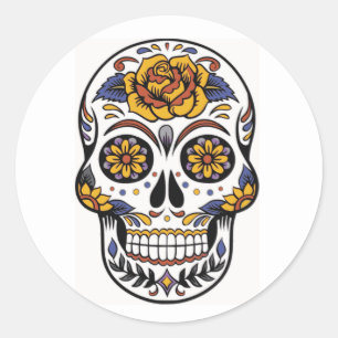 Sugar Skull Day of the Dead Sticker