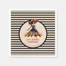 Sugar Skull Dia de los Muertos Day of the Dead Serviette