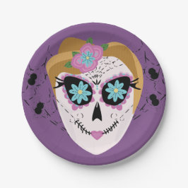 Sugar Skull Dia De Los Muertos Halloween Pappteller