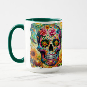 Sugar Skull Dia De Los Muertos Tag der Toten Tasse