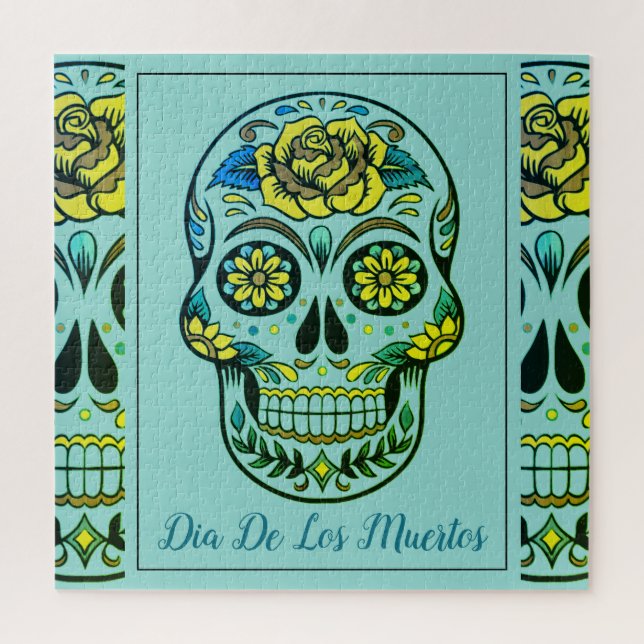 Sugar Skull Dia de Los Muertos Turquoise (Vertikal)