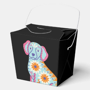 Sugar Skull Dog Black Halloween-Party Gevor Box Geschenkschachtel
