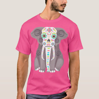 Sugar Skull Elephant - Animal Whisperer Zookeeper T-Shirt