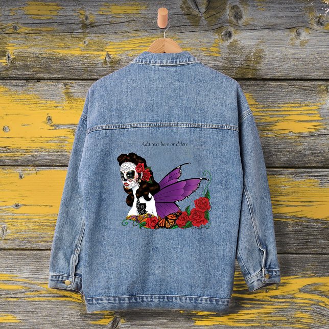 Sugar Skull Fairy Sunset Jeansjacke (Von Creator hochgeladen)