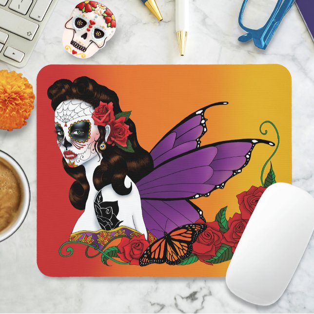 Sugar Skull Fairy Sunset Mousepad (Von Creator hochgeladen)