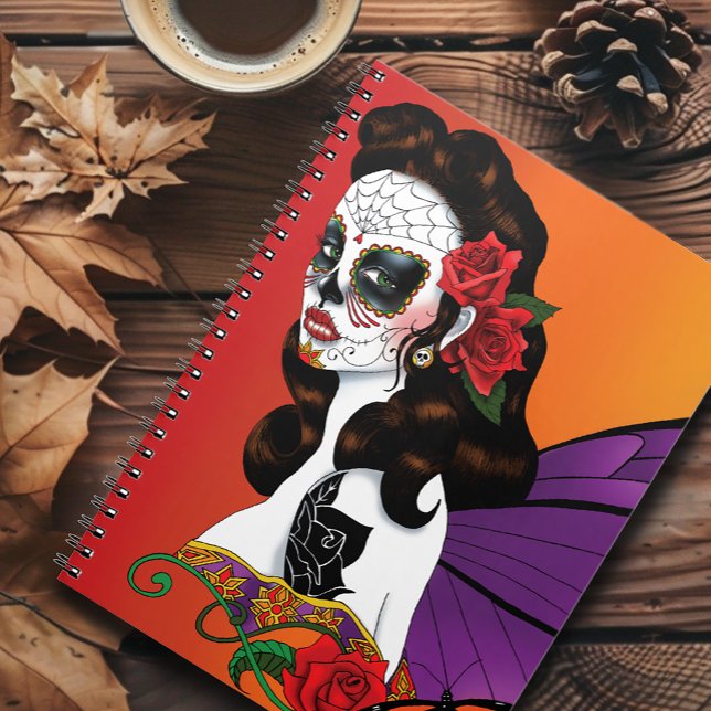 Sugar Skull Fairy Sunset Notizblock (Von Creator hochgeladen)
