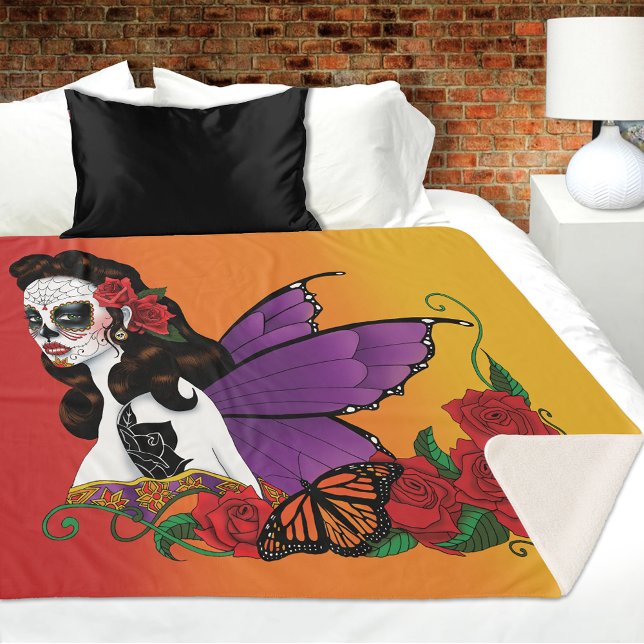 Sugar Skull Fairy Sunset Sherpadecke (Von Creator hochgeladen)