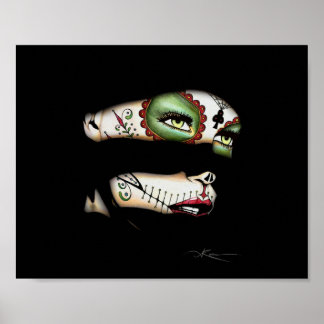Sugar Skull Girl Poster 8x10"