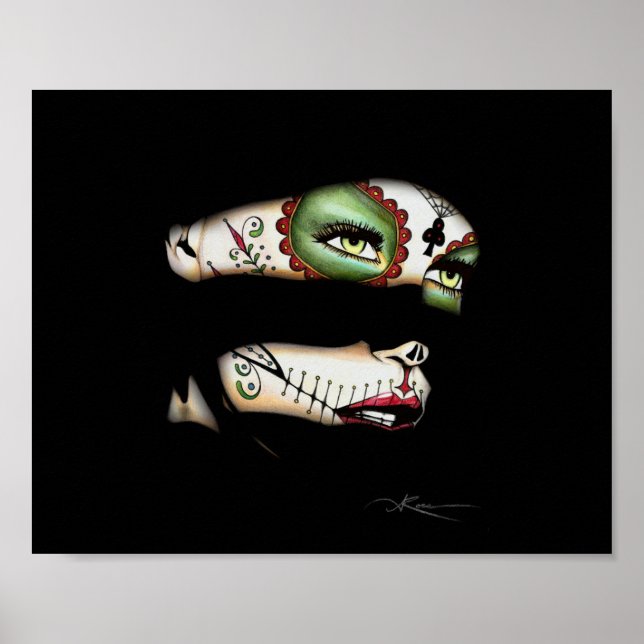 Sugar Skull Girl Poster 8x10" (Vorne)