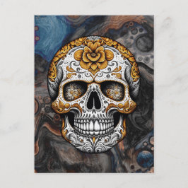 Sugar Skull Halloween Postkarte