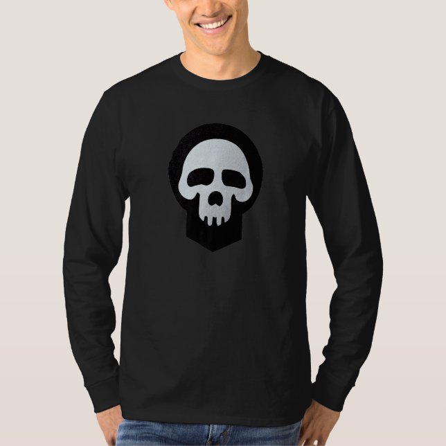 Sugar Skull Hand Illustration Simple Drawn Calaver T-Shirt (Vorderseite)