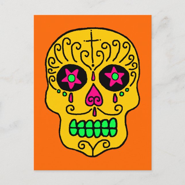 Sugar Skull Man Postkarte (Vorderseite)