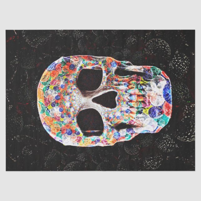 Sugar Skull Pop Art Balloons Design Seidenpapier (Vorderseite)