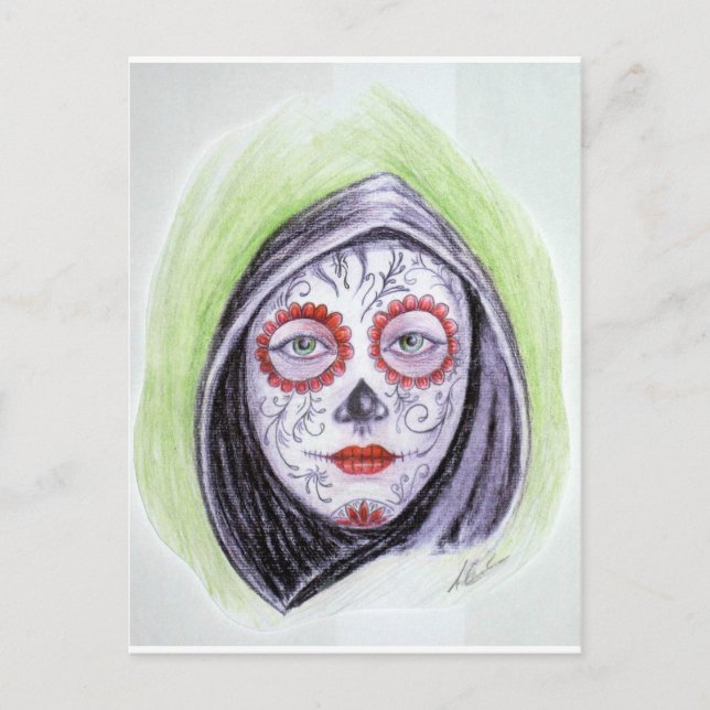 Sugar skull postkarte (Vorderseite)