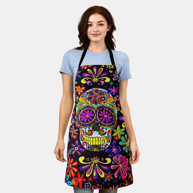 Sugar Skull Schürze (Getragen)