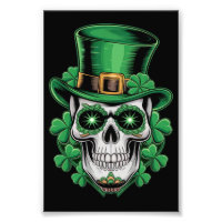 Sugar Skull St Patrick Day Lucky Kleeblatt