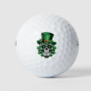 Sugar Skull St Patrick Day Lucky Kleeblatt Golfball