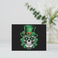 Sugar Skull St Patrick Day Lucky Kleeblatt