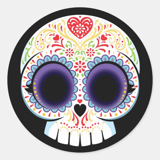 Sugar Skull Sticker (Vorderseite)