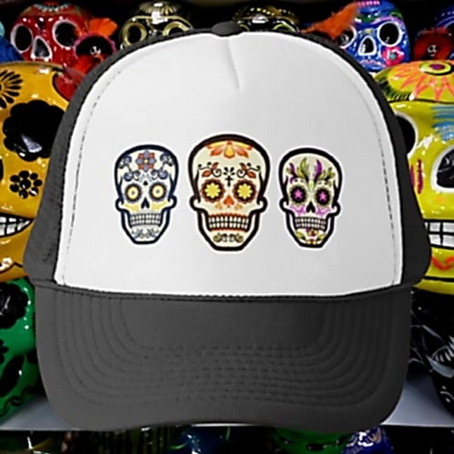 Sugar Skull Trio Truckerkappe (Von Creator hochgeladen)