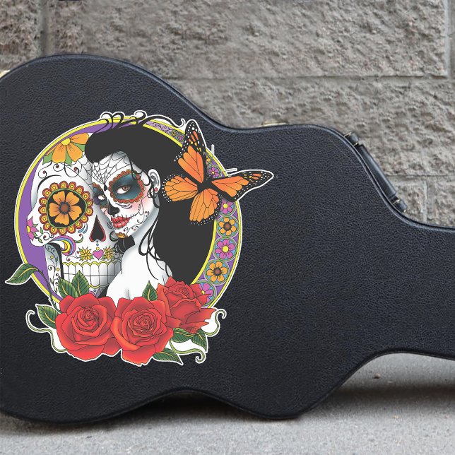 Sugar Skulls Art Nouveau Aufkleber (Von Creator hochgeladen)
