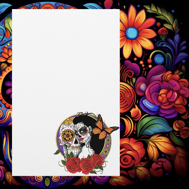 Sugar Skulls Art Nouveau Briefpapier (Von Creator hochgeladen)