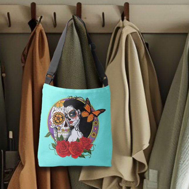 Sugar Skulls Art Nouveau Tragetaschen Mit Langen Trägern (Von Creator hochgeladen)