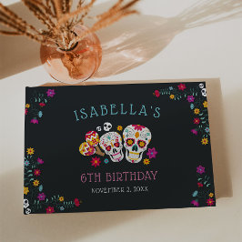 Sugar Skulls Day of the Dead Theme Birthday Party Gästebuch