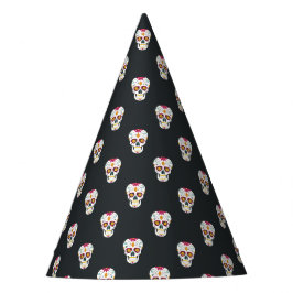 Sugar Skulls Day of the Dead Theme Partyhütchen