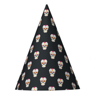 Sugar Skulls Day of the Dead Theme Partyhütchen