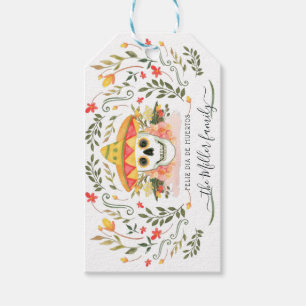 Sugar Skulls Day of the Dead Theme Vielen Dank Geschenkanhänger