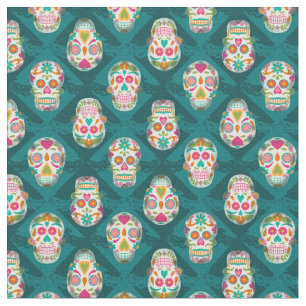 Sugar Skulls Dia De Los Muertos Stoff