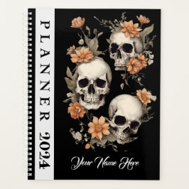 Sugar Skulls Schwarzer Planer 2024 Blütenblut