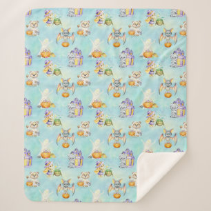 Sugar Skulls Sherpa Blanket Sherpadecke