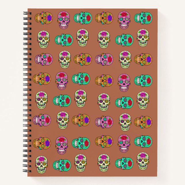 Sugar Skulls Spiral Notebook Notizbuch (Vorderseite)