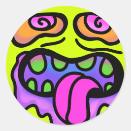 Sugar Zombie Pop Art Runder Aufkleber