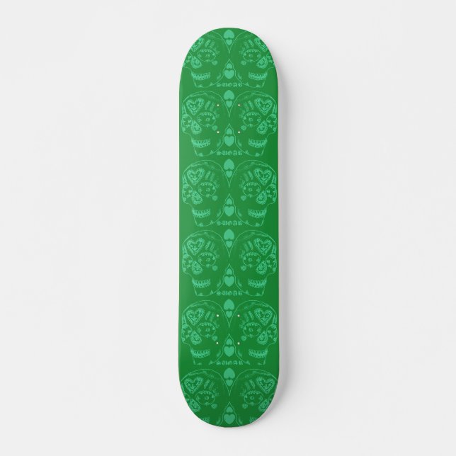 Sugarfly grünes Longboard Skateboard (Vorne)