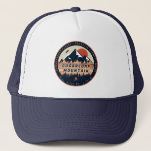 Sugarloaf Maine Berg Holz Vintager 60er Ski Truckerkappe