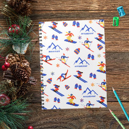 Sugarloaf Mountain Maine Ski Snowboard Muster Notizblock