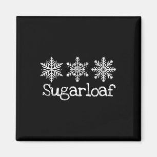 Sugarloaf Mountain Skier Skifahren Schneeflocken R Magnet