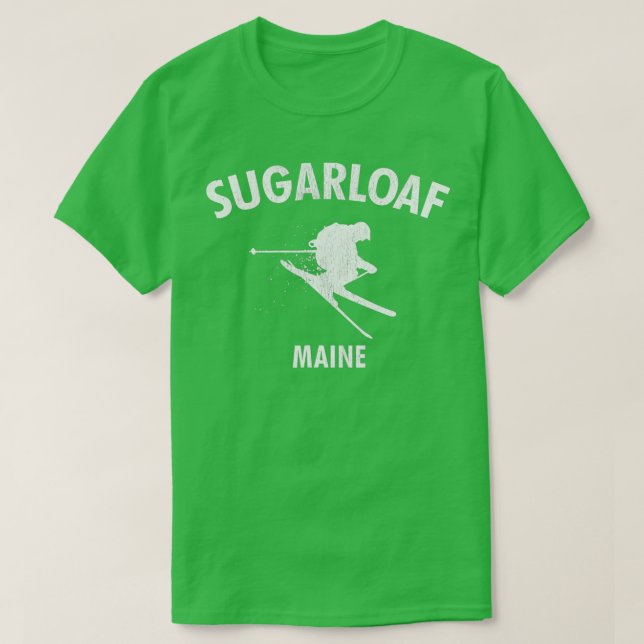Sugarloaf Skiing Ski Maine Geschenk T-Shirt (Design vorne)