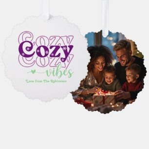 Sugarplum Magic Cosy Vibes Retro Weihnachtsfest Fo Ornament Karte