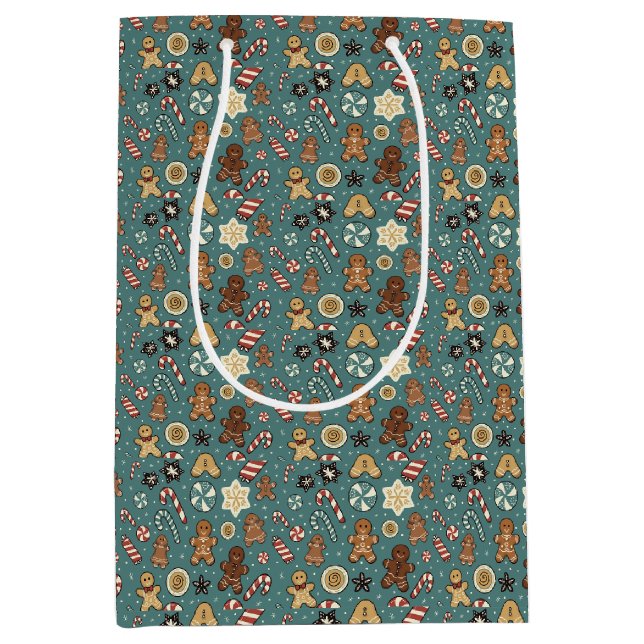 Sugarplum Swirls Mittlere Geschenktüte (Vorderseite)